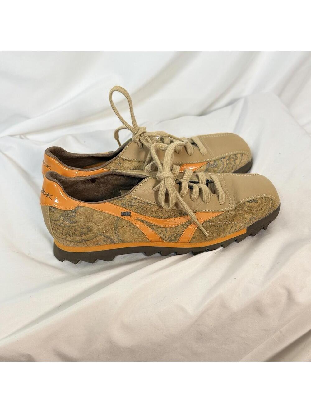 Michelle-K Shoes Womens 5.5 Casual Sneakers Cork Leather Lace Up Comfort